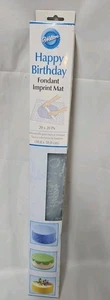 Wilton Happy Birthday Fondant Imprint Mat 20" x 20" Cake Decorating. Texture NIP - Picture 1 of 10