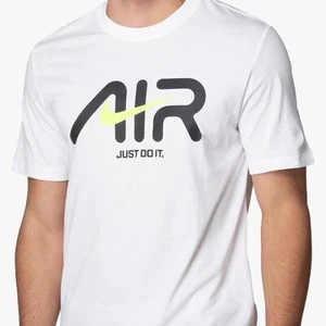 NIKE MENS AIR JUST DO IT T-SHIRT WHITE - Picture 1 of 1