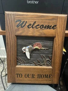 Ducks Unlimited Culbertson's 3D "Welcome to Our Home" Wooden Plaque Sign - Picture 1 of 9