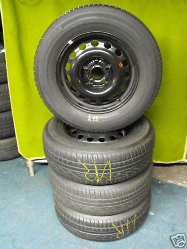 4x Sommerräder a.Stahlfelgen 6,5x15 ET50  5x108 - Bild 1 von 1