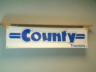 HALCYON AUTOMOTIVE Ford County Tractors Banner Workshop Tractor Shed Agriculture Farm show Display