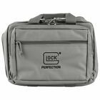 Glock Dual Padded Compartment Double Pistol Case W/Carry Handle Gray Ap60301
