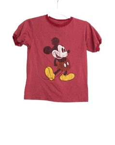 Vintage-Inspired Red Mickey Mouse T-Shirt Youth Size S Cotton - Picture 1 of 6