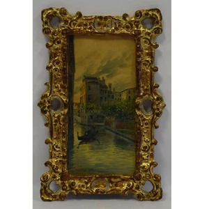 Um 1950 Altes Aquarell Gemälde Venedig Landschaft signiert 42x28cm - Bild 1 von 11
