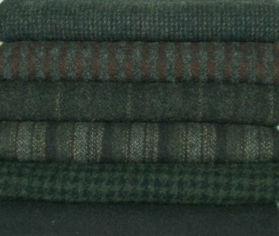 HAND DYED RUG HOOKING WOOL Mill-Dyed ~ "FADE to BLACK-II" (6-pc collection) - Image 1 of 4