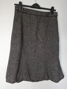 Per Una Speziale Wool Blend Grey Skirt UK Size 14 - Picture 1 of 4