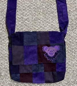 Grateful Dead Dancing Bears Corduroy Patchwork Shoulder Bag DEAD Messenger bag - Picture 1 of 7