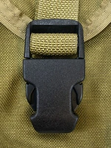 1" Side Release Surface Mount Surmount Military Pouch Replacement Buckle BLACK - Picture 1 of 11