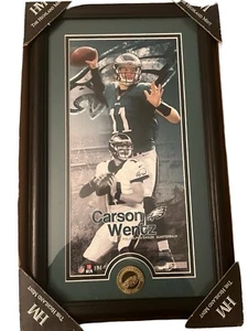 Highland Mint Carson Wentz Framed Photo And Coin Limited Edition Out Of 2500  - Picture 1 of 2