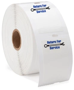 Return For Service Oil Change Printer Stickers - Light Adhesive (Roll of 500) - Picture 1 of 3