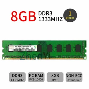 8GB 4GB DDR3 1333Mhz PC3-10600 240Pin PC Desktop NON-ECC Memory RAM Hynix LOT BT - Picture 1 of 9