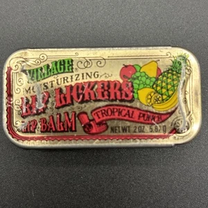 Vintage 1978 Village Moisturizing Lip Lickers Balm tropical punch Tin Only 1/5 - Picture 1 of 8