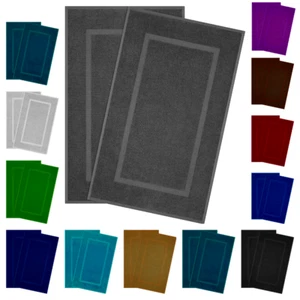 2x Bath Mats 100% Cotton Quick Dry 1000 GSM Hotel Quality High Absorbent 50x70cm - Picture 1 of 71