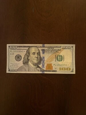 $100 Dollar Star Bill | Series 2017A | PL10103241 - Image 1 of 2