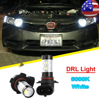 For Honda Accord Civic High Power 6000K 9005 9011 LED Daytime Running Light DRL - Image 1 of 4