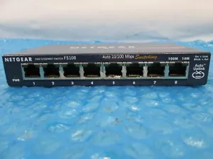 4D Netgear FS108 v2 ProSafe 8-Port 10/100 Network Switch - Picture 1 of 4
