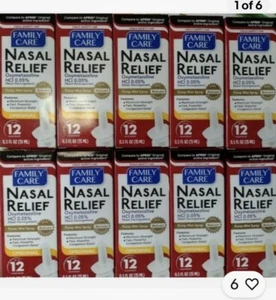 10 FAMILY CARE 12 HR NASAL RELIEF PUMP MIST ANTI DRIP SPRAY 0.5 OZ ORIGINAL 2026 - Picture 1 of 7
