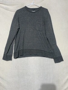 Theory Womens Long Sleeve Knit Pullover Sweater Size Large Striped - Picture 1 of 8
