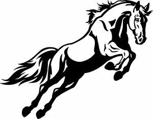 Horse Jumping Western Equestrian Rodeo Stud Horse Car Truck Window Vinyl Decal - Picture 1 of 2
