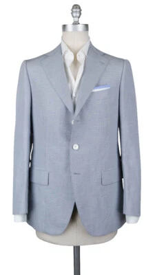 Abrigo deportivo Cesare Attolini micropata de gallo de lino azul - 38/48 - (207) Foto 1 de 4