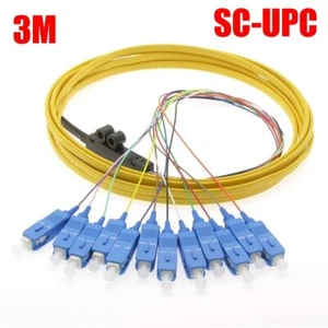 3M Meter 12 Cores SC-UPC Pigtails Flat Ribbon Fiber Optic 9/125 SingleMode Cable - Afbeelding 1 van 2