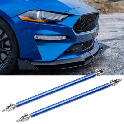 Parachoques delantero azul para Ford Mustang GT 2018-2020 barras de puntal divisoras Foto 1 de 4
