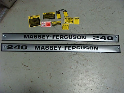 240 MASSEY FERGUSON ТРАКТОР КАПОТ НАКЛЕЙКИ КОМПЛЕКТ ВЫСОКОГО КАЧЕСТВА НАКЛЕЙКИ!!!! 🎯 - Изображение 1 из 4