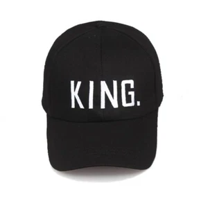 KING. Baseball Cap Black, White Letters, Hip Hop, Stylish, Party, Photo, Queen - Picture 1 of 4