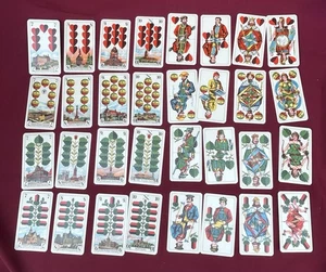 Skat prusiano doble imagen cartas as 1930 sello fiscal estuche de cuero excelente - Imagen 1 de 17