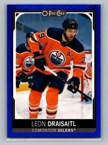 Leon Draisaitl 2021-22 O-Pee-Chee #499 Pee-Chee - Blue Border - Picture 1 of 2