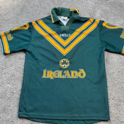 Vintage ONeills Youth 10/12 Ireland Jersey Green Short Sleeve Soccer Football - Image 1 of 4