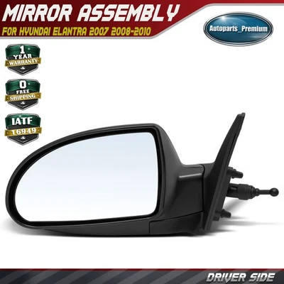 Driver Manual Mirror with Manual Folding Smooth for Hyundai Elantra 2007-2010 - Image 1 of 4