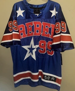 Rebel Vengeance Football Style Jersey Blue #99 Adult Size XL New Sewn - Picture 1 of 11