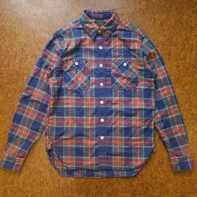LNWOT BEAMS Plus Made in Japan Block Check Flannel Work Shirt Fits Small/Medium - Image 1 of 4