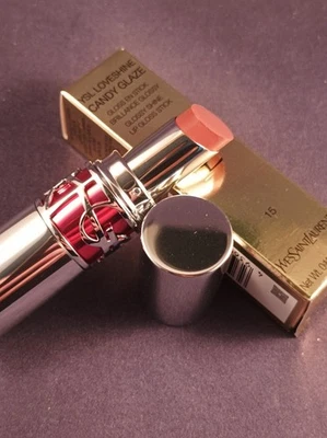 YSL Yves Saint Laurent Love Shine - Candy Glaze - Shade 15 - Showcasing Nude New