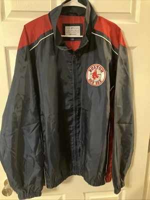 Red Sox MLB XL Jacket Blue Red Full Zip Windbreaker - Image 1 of 4