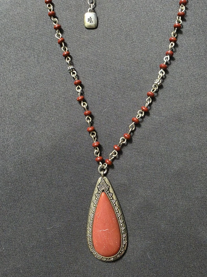 Estate - Tono Plata - Firmado RLL - Collar Piedra Estilo Bohemio - Artículo 430 Foto 1 de 4