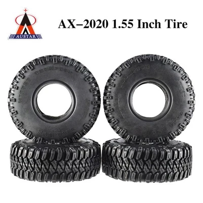 AUSTAR 4x 1.55" Soft Rubber Terrain Wheel Tires for RC Crawler for 1/10 Axial - Image 1 of 4