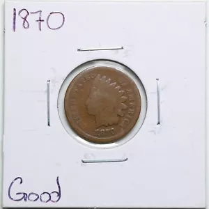 1870 1C Indian Head Cent in Good Condition #4143 - Picture 1 of 2