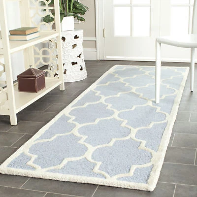 Safavieh Cambridge LIGHT BLUE / IVORY Wool Runner 2'-6 x 12' - CAM134A-212 - Image 1 of 3