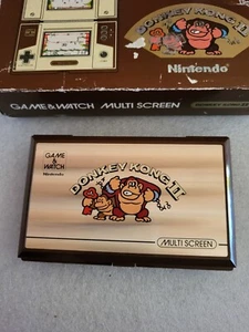 Nintendo Game & Watch Donkey Kong 2 Multi Screen JR-55 Mit OVP Boxed - Picture 1 of 23
