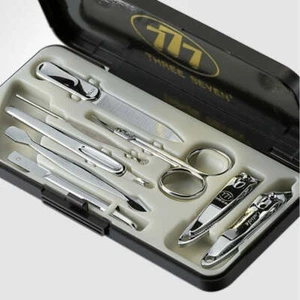 777 Tre Sette Tagliaunghie Argento 8 Pezzi Beauty Set TS-037C Made in Korea - Foto 1 di 3