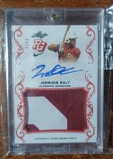 2018 Leaf Perfect Game National Showcase Patch Autographs Red Jerrion Ealy 1/15