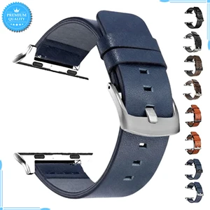 For Apple Watch Ultra 2 Band 49mm 42mm 44mm 45mm 49mm Leather Business Wristband - Picture 1 of 16