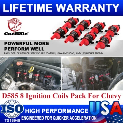 8 Ignition Coils Pack For 1999 2000-2007 Chevy Silverado 1500 2500 GMC Sierra - Image 1 of 4