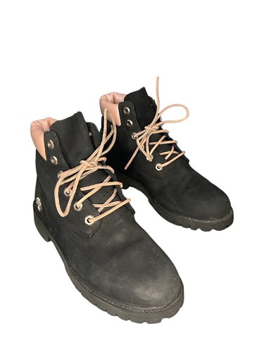 Timberland Donna Heritage 6 In Stivali Impermeabili Nero e Rosa Taglia:5 5