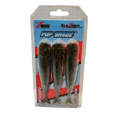 Señuelos de pesca Z Man Pop Shadz Mud Minnow 10 unidades de plástico suave resistente paquete de 3 nuevos Foto 1 de 4