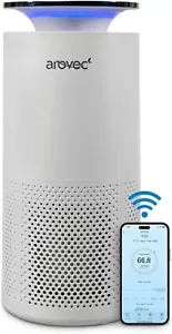 Smart Plus True HEPA Air Purifier Timer Convenient TouchScreen Smart WiFi AROVEC - Picture 1 of 6