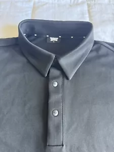 PXG Golf Herren Medium schwarz Druckknopf belüftetes Poloshirt EUC - Bild 1 von 11