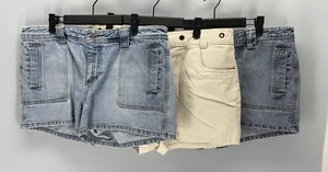 LOT OF 3 Route 66 Short Shorts Womens XL 16/18 Denim and Twill 3" Inseam - Picture 1 of 23